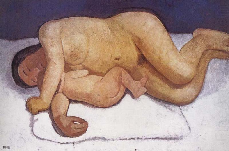 Mother and son leaned, Paula Modersohn-Becker